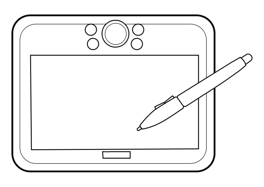 tablete grA¡fico Página para colorir tablete grA¡fico