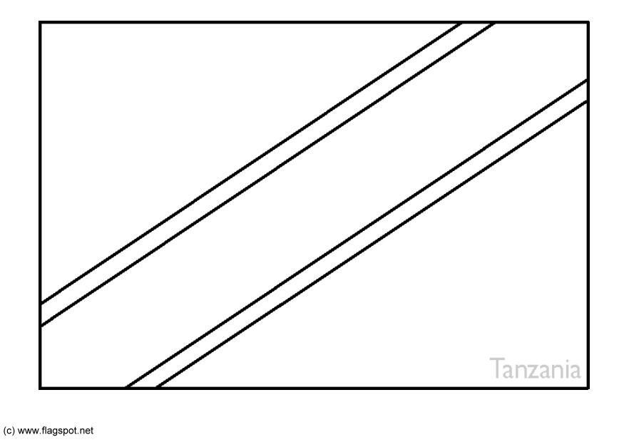Página para colorir tanzA¢nia