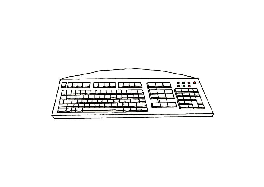 teclado Página para colorir teclado