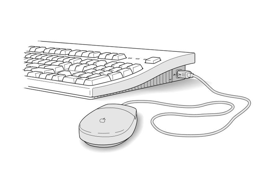teclado e mouse Página para colorir teclado e mouse