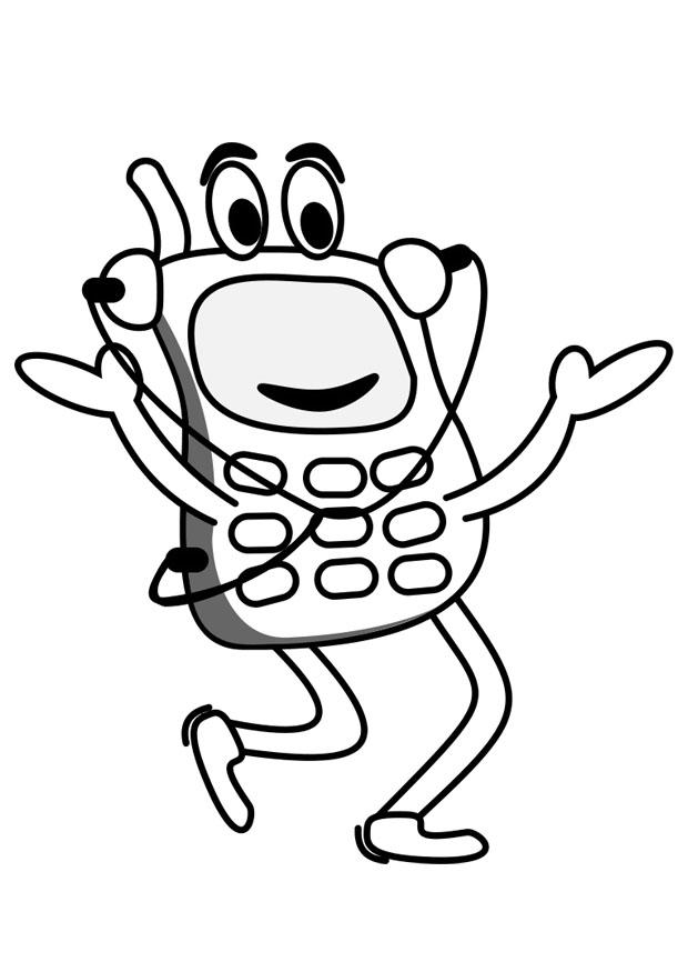 telefone celular Página para colorir telefone celular