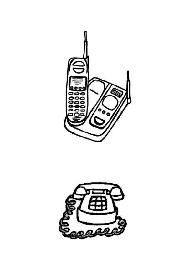 telefones Página para colorir telefones