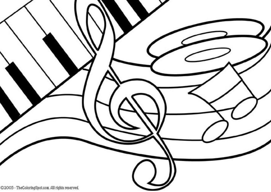 tema musical Página para colorir tema musical