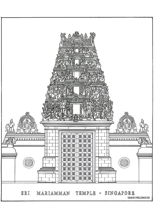 templo Página para colorir templo