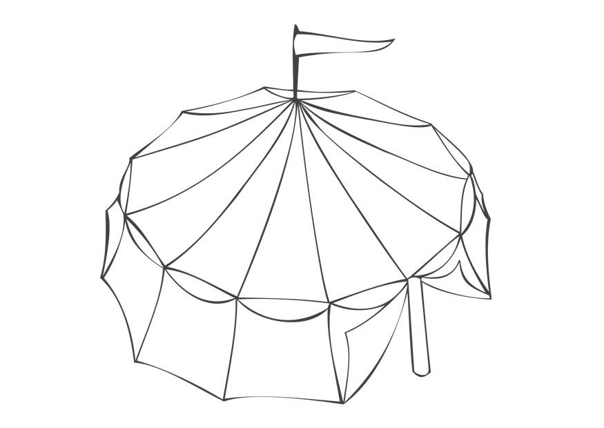tenda de circo Página para colorir tenda de circo