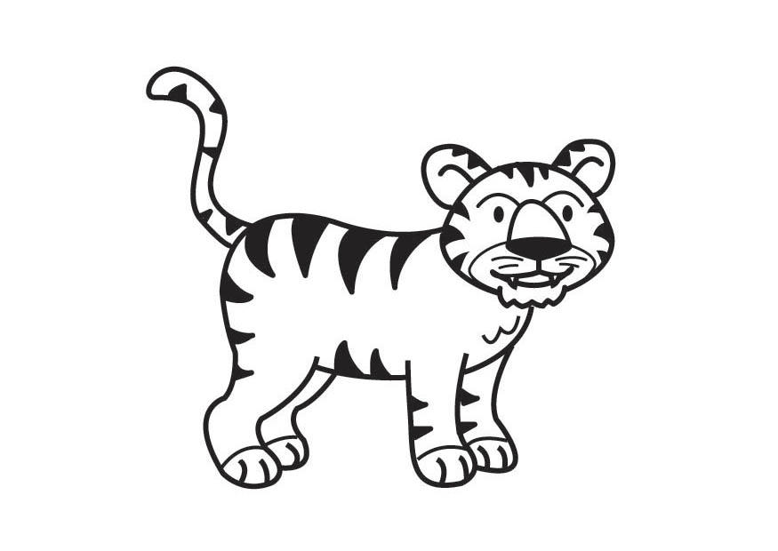 tigre Página para colorir tigre