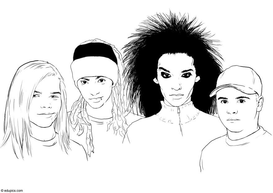 tokio hotel Página para colorir tokio hotel