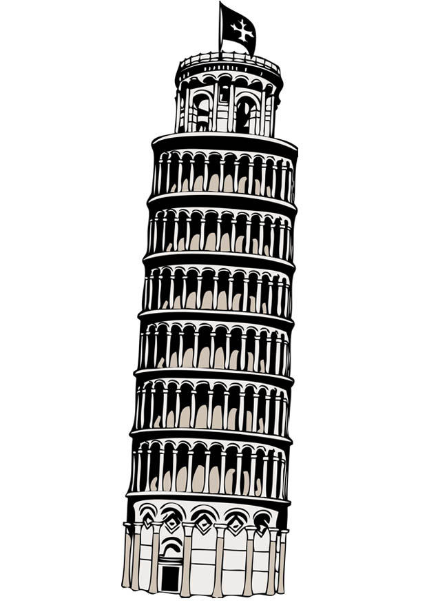 torre de pisa Página para colorir torre de pisa