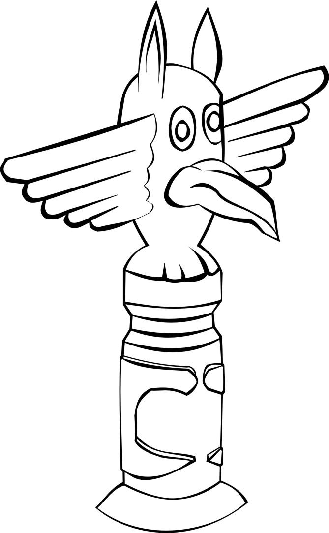 Página para colorir totem
