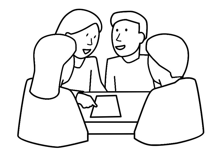 trabalho em grupo Página para colorir trabalho em grupo