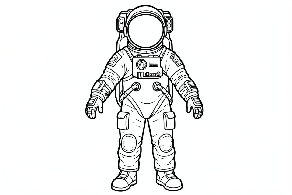 traje espacial para astronauta Página para colorir traje espacial para astronauta