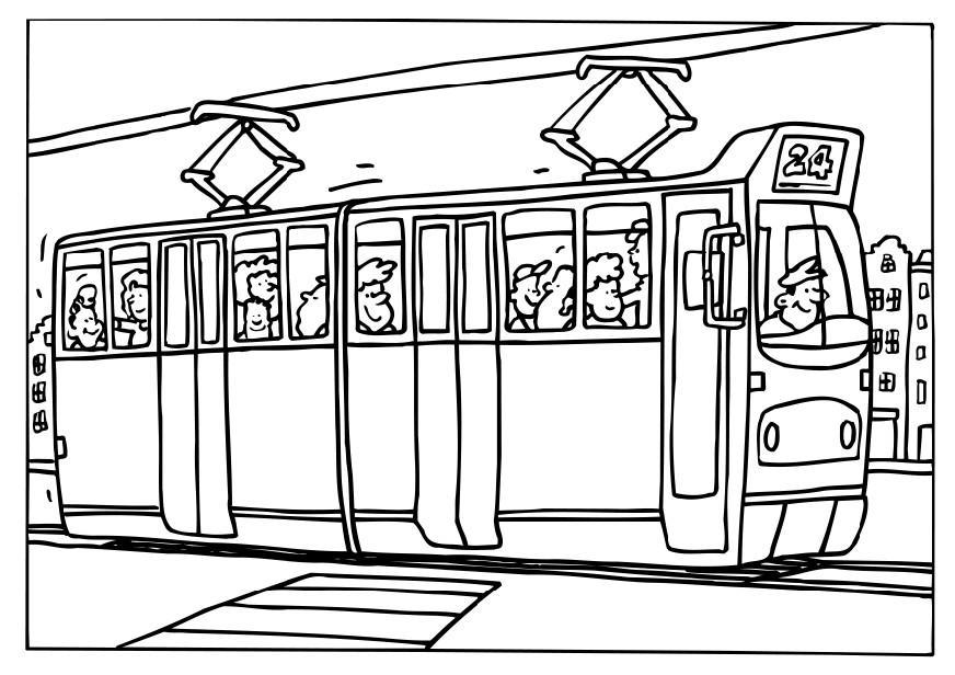 trem Página para colorir trem