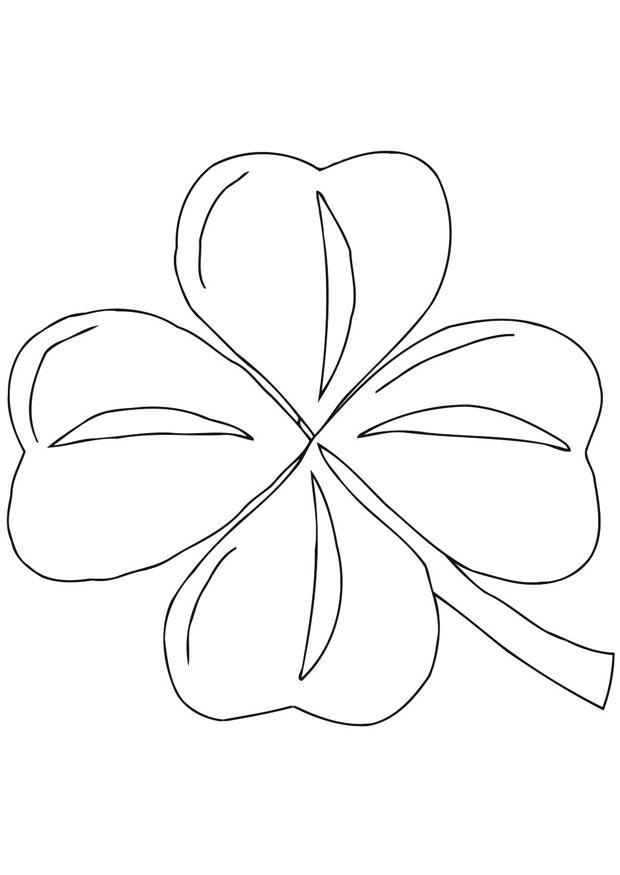 trevo de quatro folhas - shamrock Página para colorir trevo de quatro folhas - shamrock