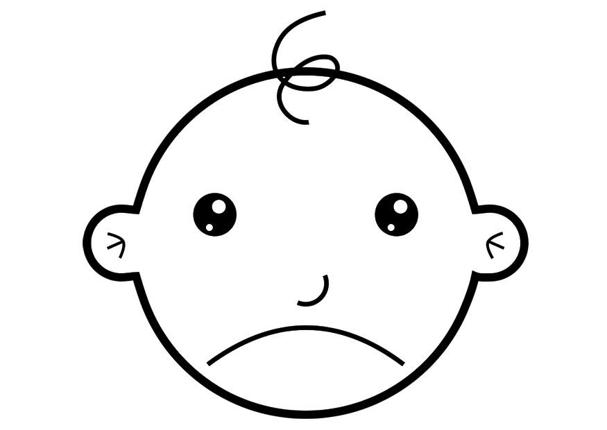 triste Página para colorir triste