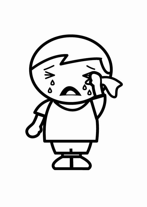 triste Página para colorir triste