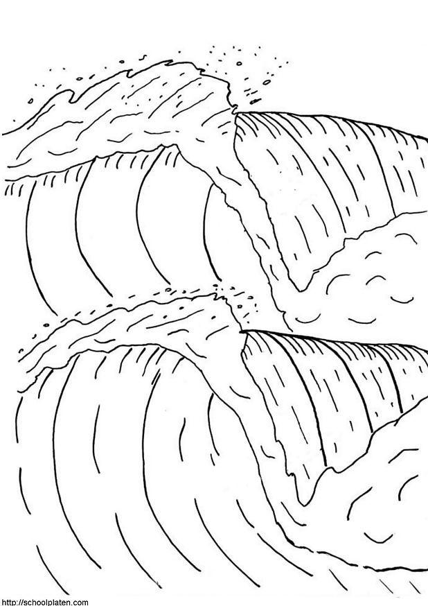 tsunami Página para colorir tsunami