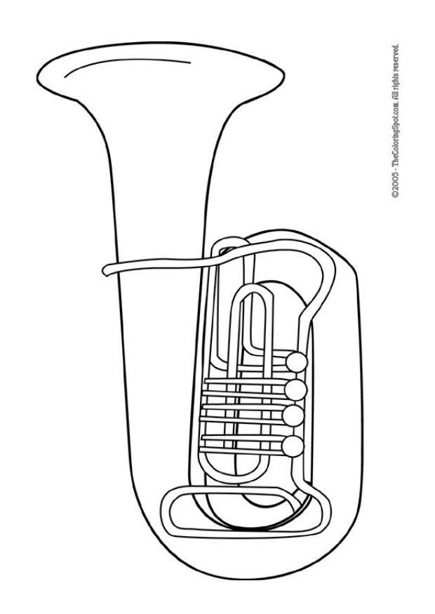 tuba Página para colorir tuba