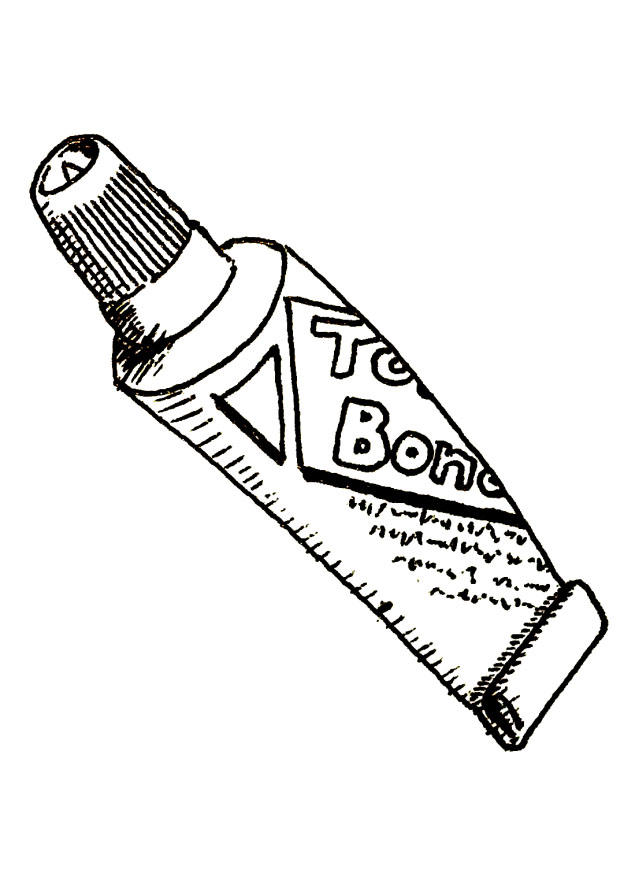 tubo de cola Página para colorir tubo de cola