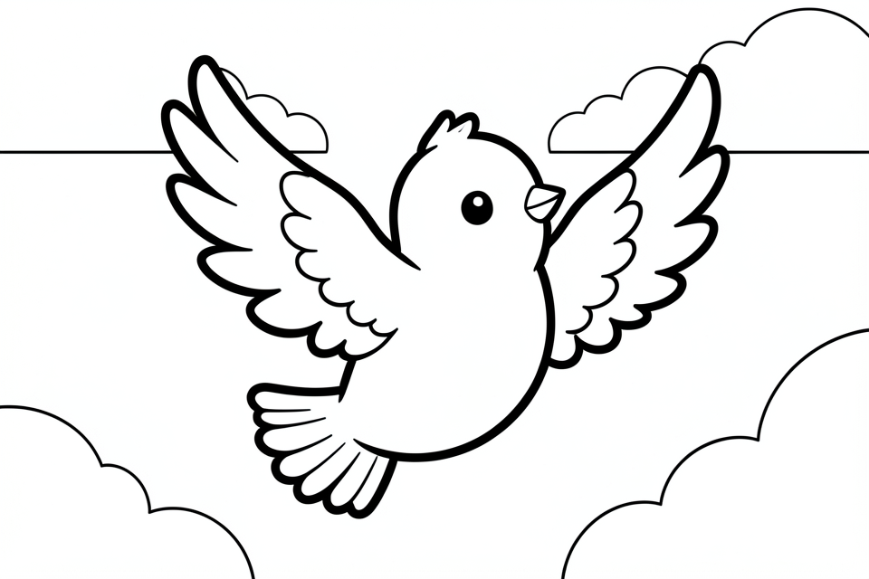 um passarinho no ar Página para colorir um passarinho no ar