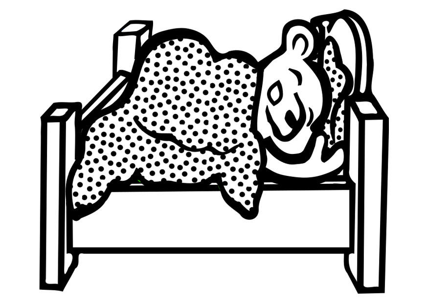 urso - dormir Página para colorir urso - dormir