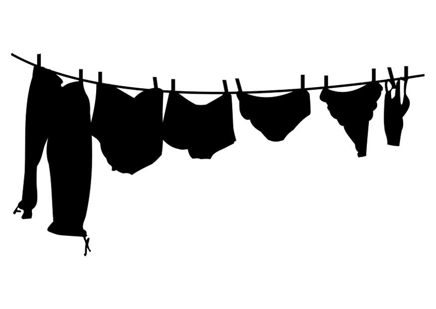 varal de roupas Página para colorir varal de roupas