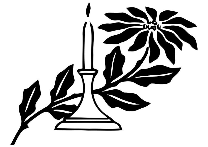 vela de natal Página para colorir vela de natal