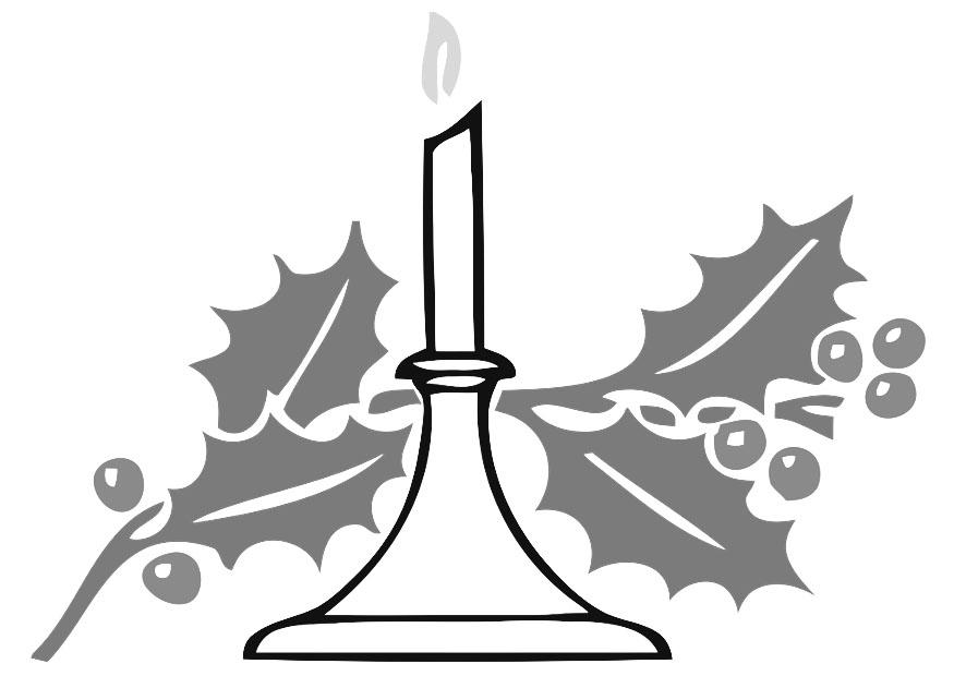 vela de natal Página para colorir vela de natal