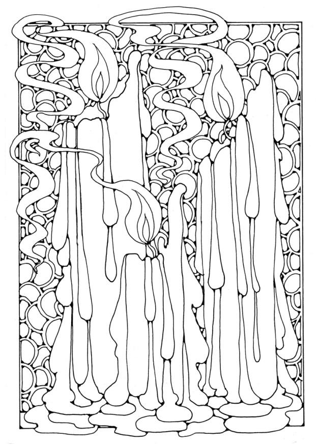 velas Página para colorir velas