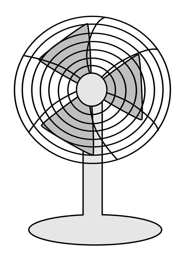ventilador Página para colorir ventilador