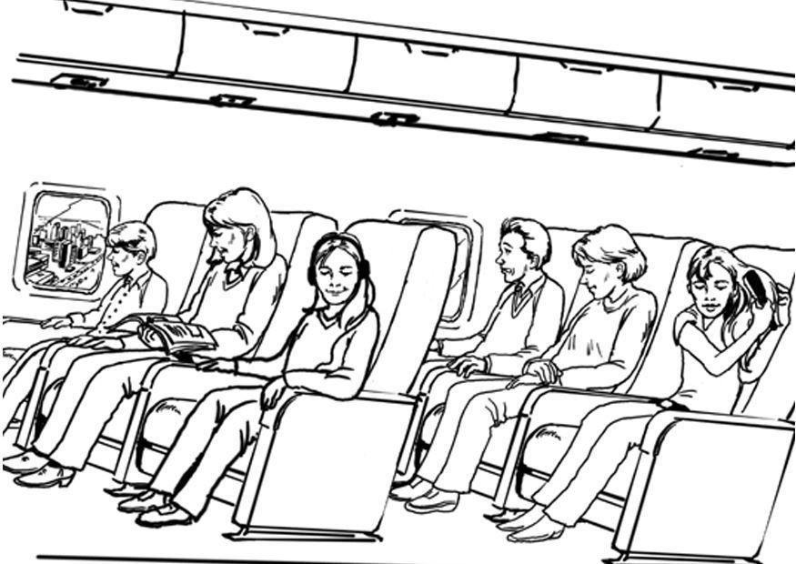 viagem de aviA£o Página para colorir viagem de aviA£o