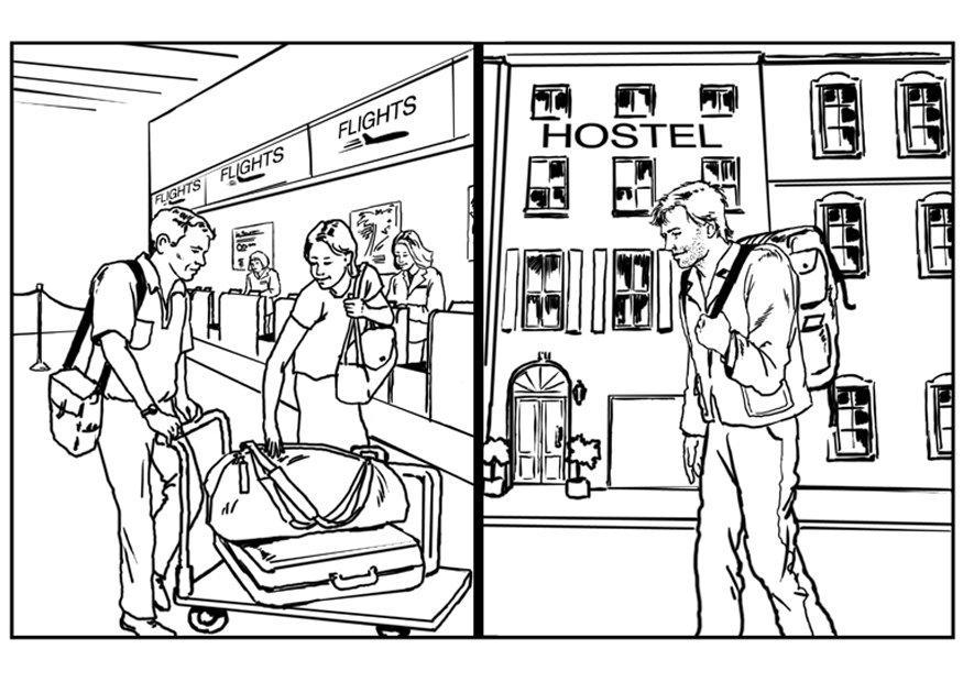 viajar Página para colorir viajar
