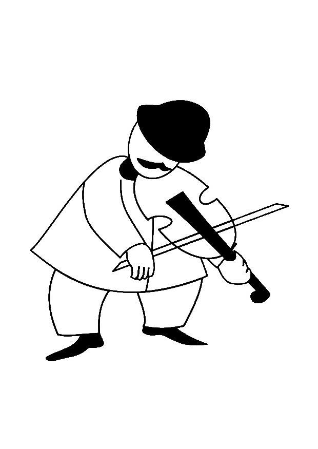 violinista Página para colorir violinista