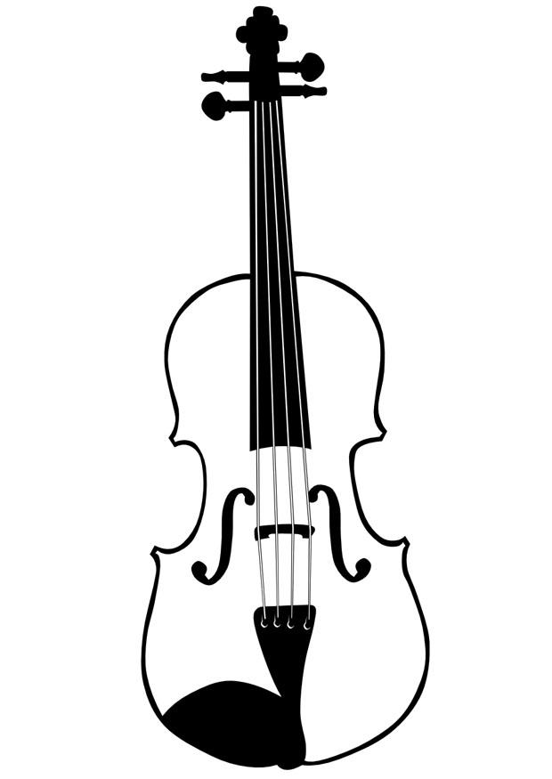 violino Página para colorir violino