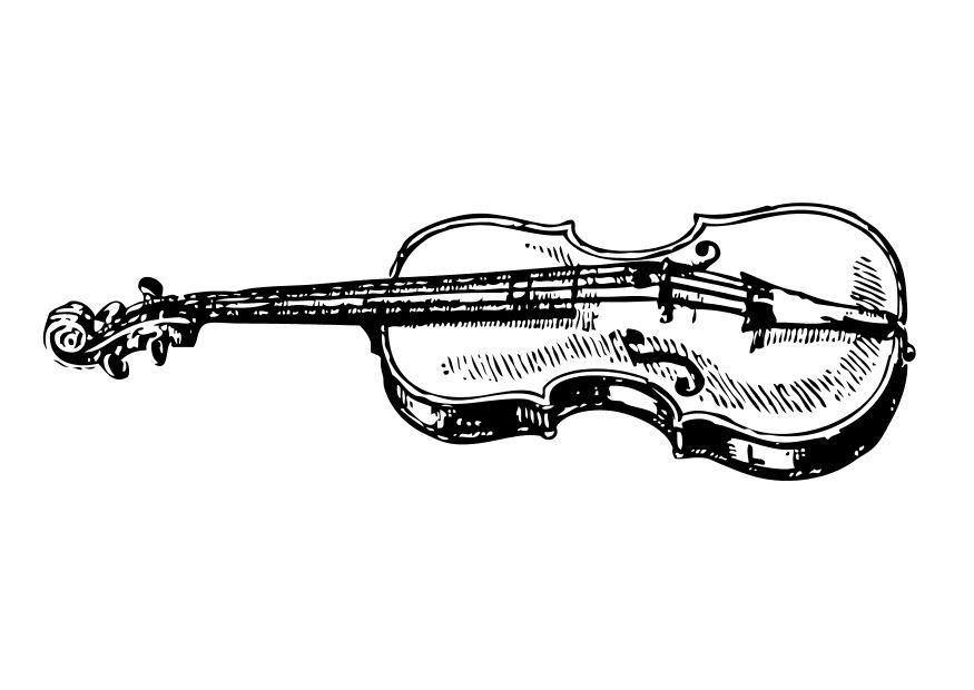 violino Página para colorir violino
