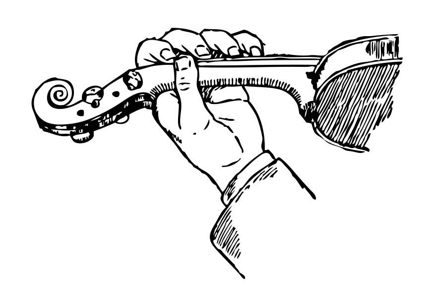 violino Página para colorir violino