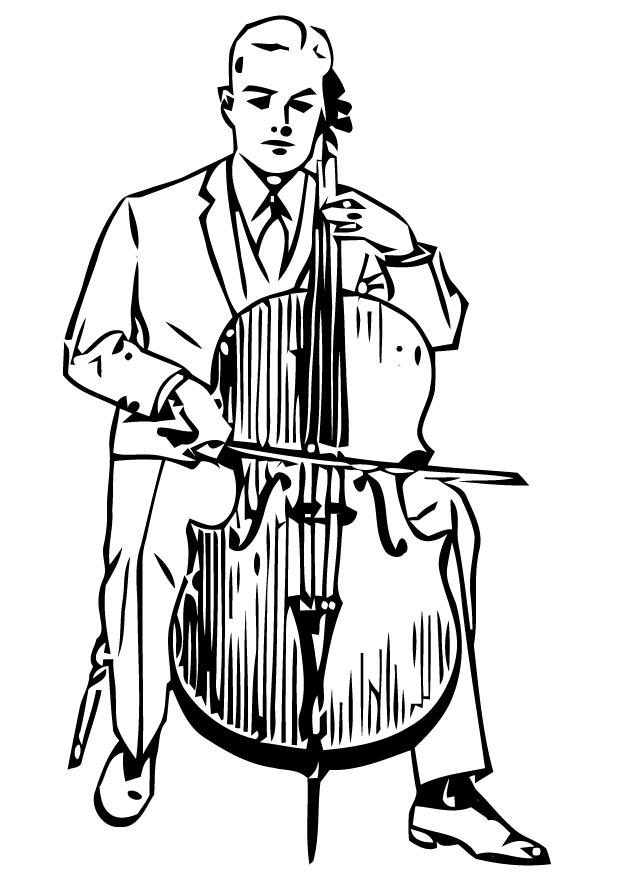 violoncelo Página para colorir violoncelo