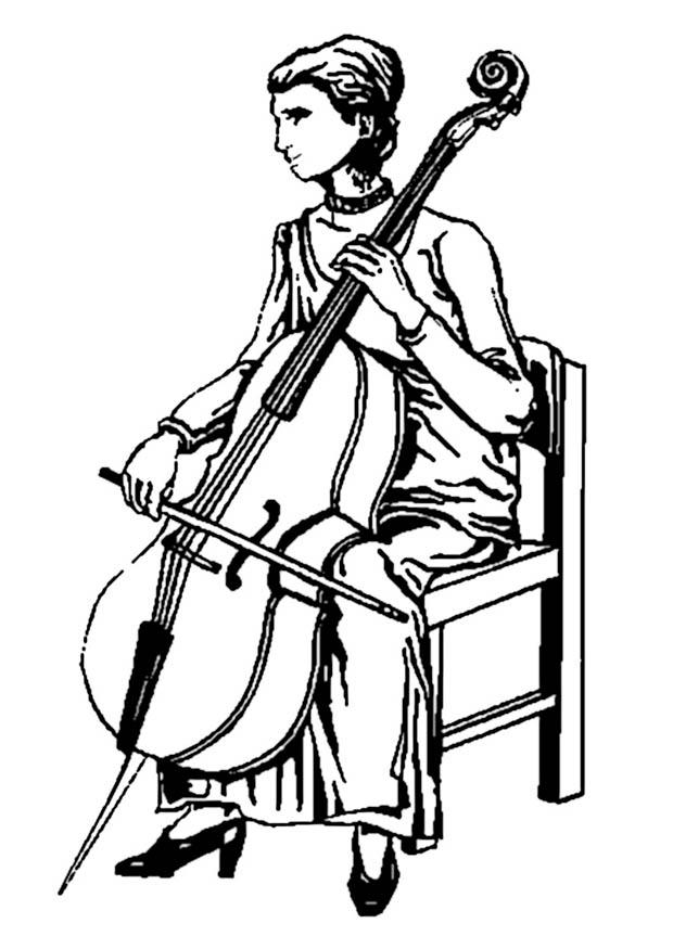 violoncelo Página para colorir violoncelo