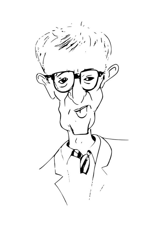 woody allen Página para colorir woody allen