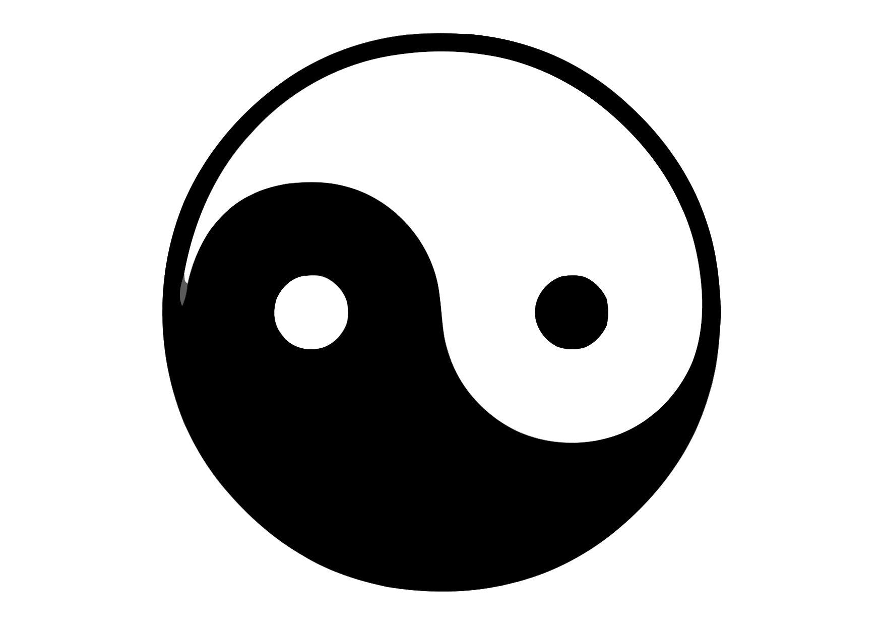 yin e yang Página para colorir yin e yang