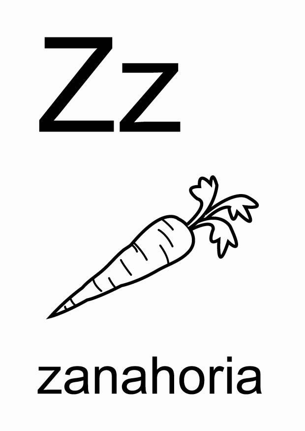 z Página para colorir z