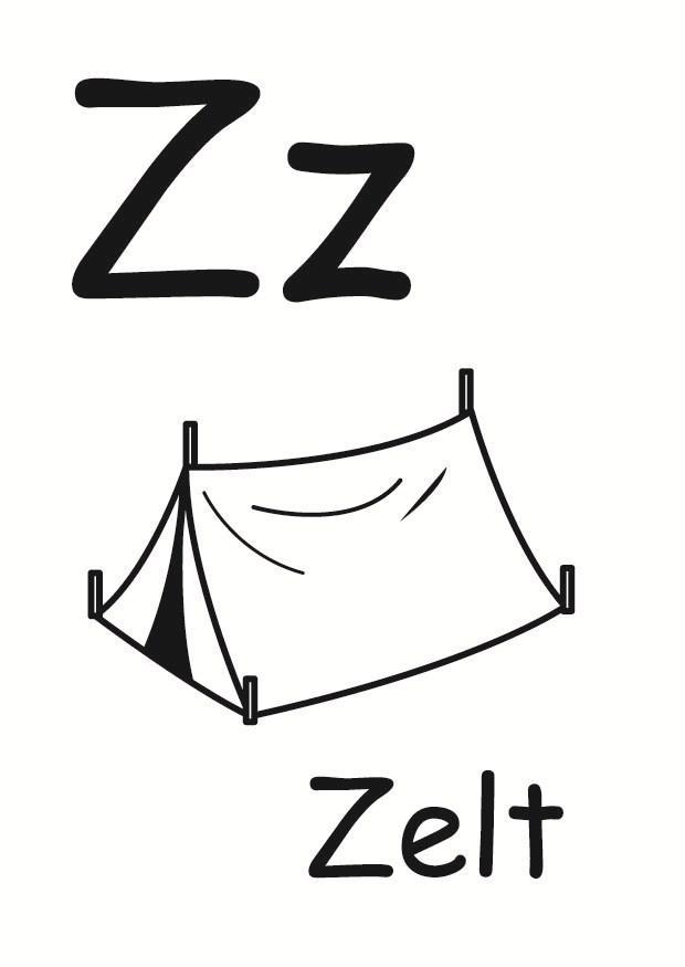 z Página para colorir z