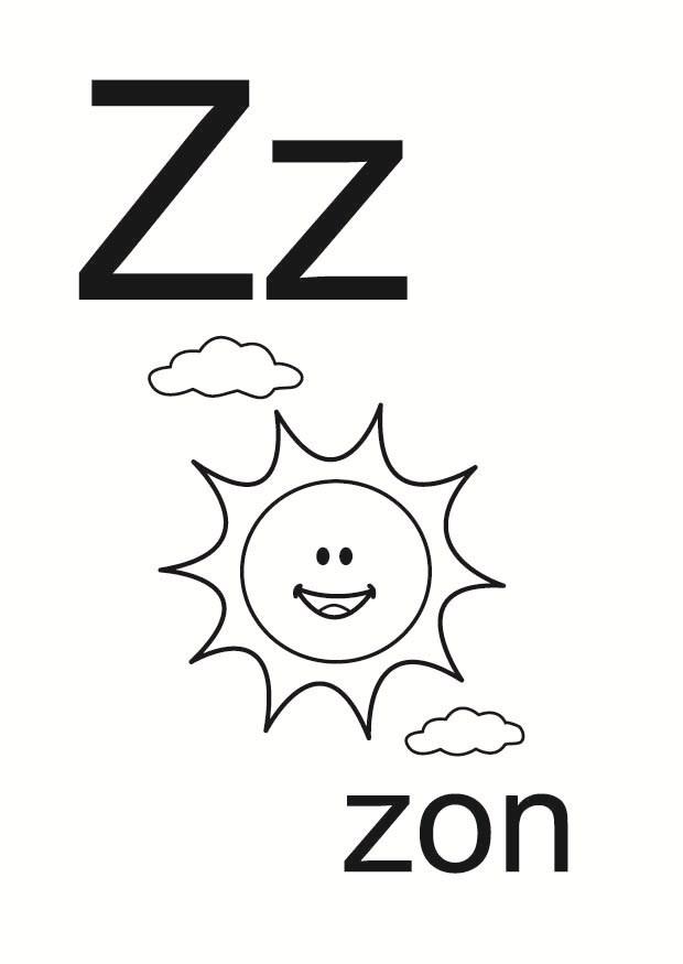 z Página para colorir z