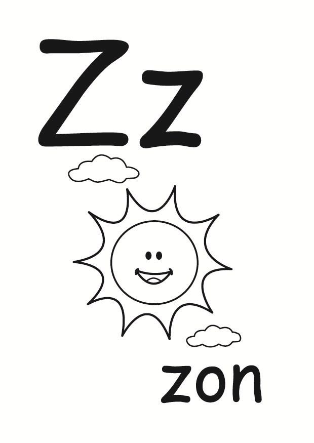 z Página para colorir z