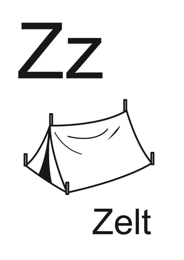 z Página para colorir z