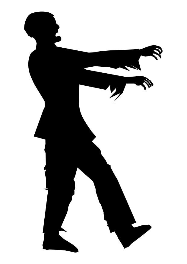 Página para colorir zumbi 