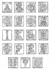 P�ginas para colorir 01a. alfabeto do fim do século XV