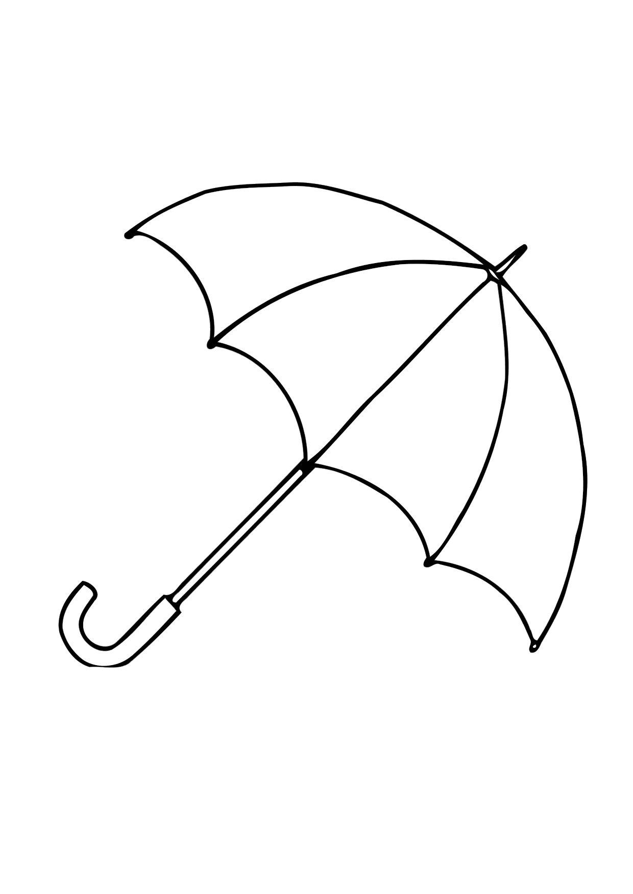 Página para colorir 01b. guarda-chuva - aberto
