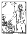 P�ginas para colorir 03 Thomas Jefferson