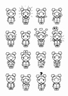 Página para colorir 16 emoÃ§Ãµes 
