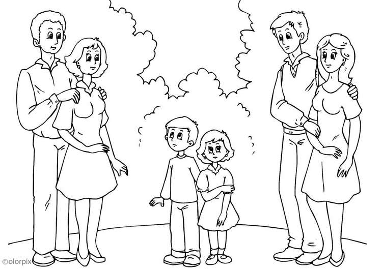 Página para colorir 3. pais com novos parceiros